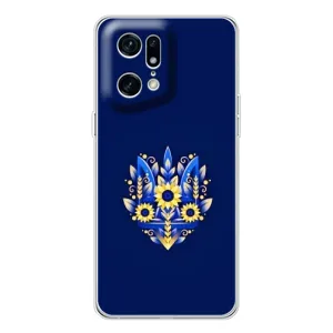 Чехол Укр Символика для OPPO Find X5 Pro (Цветущий Герб)