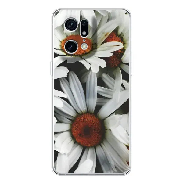 Чехол с рисунком «Цветы Ромашки» для OPPO Find X5 Pro Чехол с рисунком «Цветы Ромашки» для OPPO Find X5 Pro