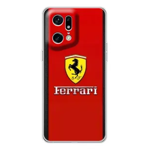 Силіконовий бампер з картинкою машини на OPPO Find X5 Pro (Ferrari Logo)