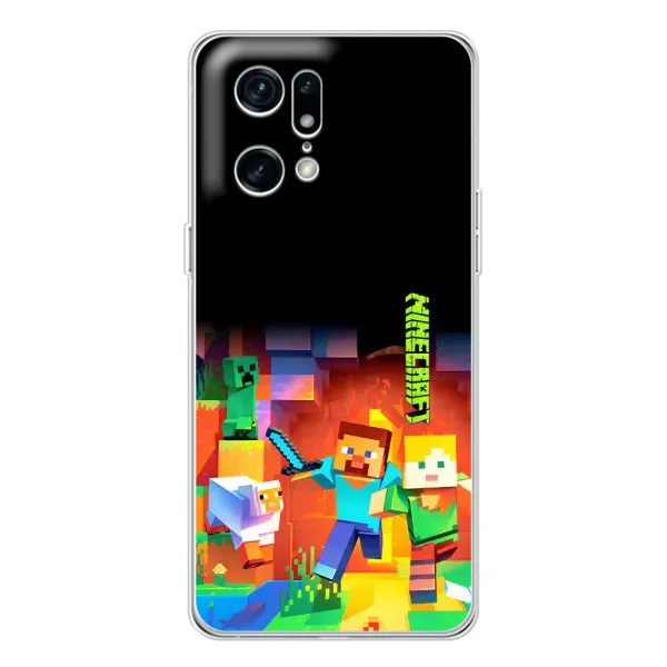 Чехол с рисунком «Герой Майнкрафт» для OPPO Find X5 Pro Чехол с рисунком «Герой Майнкрафт» для OPPO Find X5 Pro