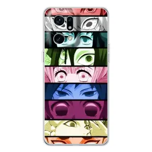 Силіконові чохлі з очіма Anime для Фінд Х5 Про (Очі Хашира)