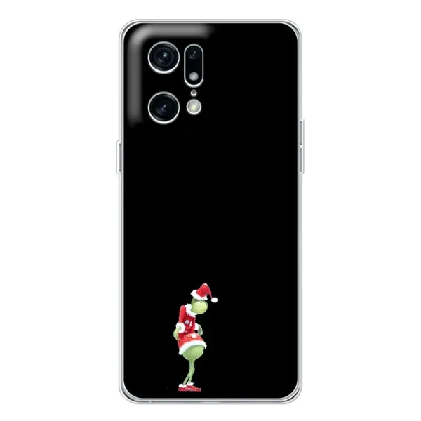 Чехол с рисунком «Гринч на чорном» для OPPO Find X5 Pro Чехол с рисунком «Гринч на чорном» для OPPO Find X5 Pro