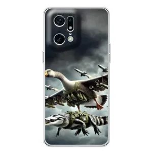 Чохол з мемами траралело тралала для OPPO Find X5 Pro (Гусіні і крокоділо)