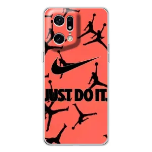 Силиконовый Чехол Nike Air Jordan на Финд Х5 Про (Just Do It)
