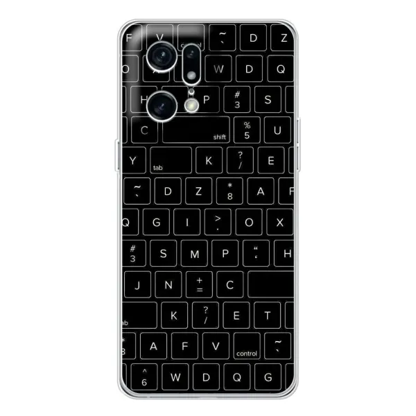 Чехол с рисунком «Клавиатура» для OPPO Find X5 Pro