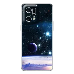 Чохол (ТПУ) з планетами на OPPO Find X5 Pro (Космічний вид)