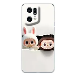 Чехол с принтом Лабубу для OPPO Find X5 Pro (Фигурки Labubu)
