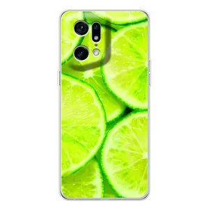 Чохол з зображенням смачної їжі для OPPO Find X5 Pro (Лайм)