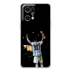 Чехлы Лео Месси Аргентина для OPPO Find X5 Pro (Лео Чемпион)
