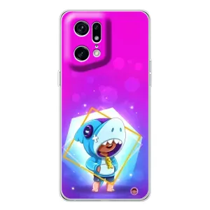 Чехол Бравл Старс для OPPO Find X5 Pro (Леон в костюме Акулы)