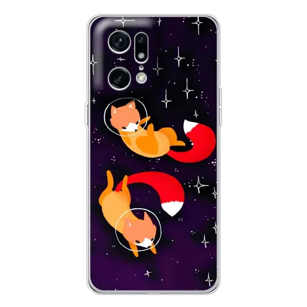 Чехол с рисунком «Лисы» для OPPO Find X5 Pro Чехол с рисунком «Лисы» для OPPO Find X5 Pro