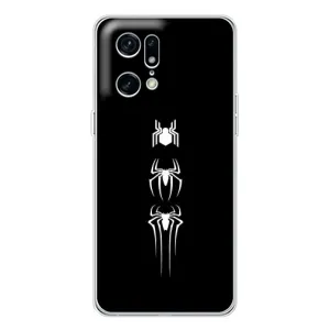 Чехол Супергерой Человека Паука на OPPO Find X5 Pro (Лого паука)