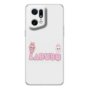 Чехол с принтом Лабубу для OPPO Find X5 Pro (Логотип Лабубу)