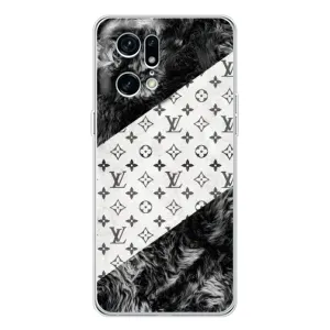 Чехол Стиль Louis Vuitton на OPPO Find X5 Pro (LV на белом)