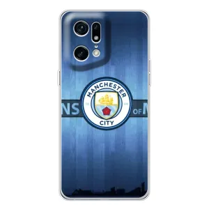 Силиконовые Чехлы принт Футбол на OPPO Find X5 Pro (ManCity)
