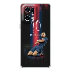 Чехол (TPU) с Футболистом на OPPO Find X5 Pro (MBAPPE 10)