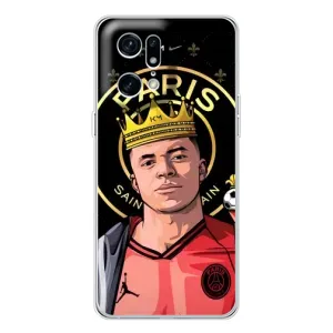 Чехол (TPU) с Футболистом на OPPO Find X5 Pro (Mbappe King)