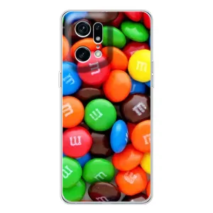 Чохол з зображенням смачної їжі для OPPO Find X5 Pro (Різнокольорові M&M'S)