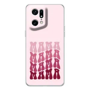 Чехлы на день мамы для Финд Х5 Про (Надпись мама)