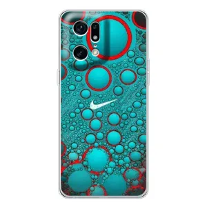Силиконовый Чехол на OPPO Find X5 Pro с картинкой Nike (Найк зеленый)