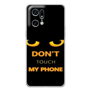 Чохол з Прикольним Принтом на OPPO Find X5 Pro (Не чіпай мій телефон)