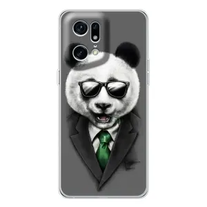Чехлы с Пандами на OPPO Find X5 Pro (Панда в очках)