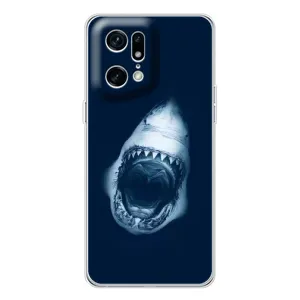 Силіконовий бампер з картинкою звірів для OPPO Find X5 Pro (Пащу Акули)