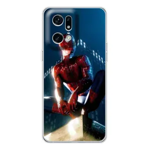 Чехол Супергерой Человека Паука на OPPO Find X5 Pro (Паук на доме)