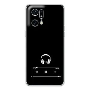 Чехол с картинками на черном фоне для OPPO Find X5 Pro (Плеер)