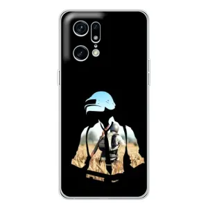 Чохол з картинкою "Герой Pubg" на OPPO Find X5 Pro (Пубг мен)