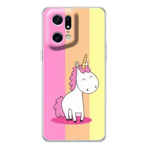 Чехол Unicorn на OPPO Find X5 Pro (Радужный Единорог)
