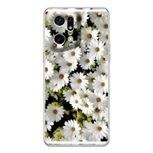Чохол з ромашками на OPPO Find X5 Pro (Рамка в ромашках)