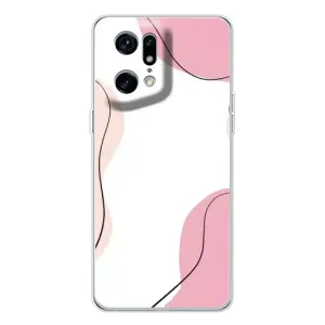 Чохол квітковий дизайн для OPPO Find X5 Pro (Рожевий фон)