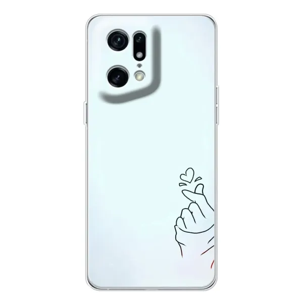 Чехол с рисунком «Сердце на голубом» для OPPO Find X5 Pro Чехол с рисунком «Сердце на голубом» для OPPO Find X5 Pro