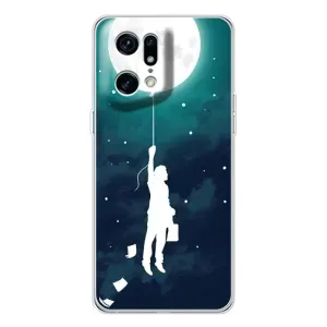 Чохол (ТПУ) з планетами на OPPO Find X5 Pro (To The moon)