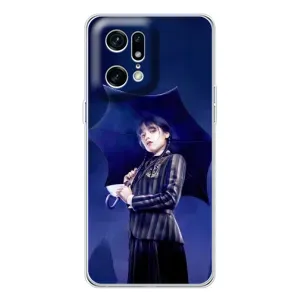 Чехлы с принтом Уэнсдей на OPPO Find X5 Pro (Уэнсдей с зонтом)
