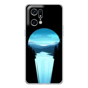 Літній Чохол на OPPO Find X5 Pro (Синій Водоспад)