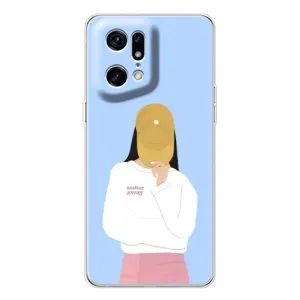 Силиконовый Чехол на OPPO Find X5 Pro с картинкой Стильных Девушек (Желтая кепка)