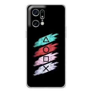 Чехол с рисунком «Значки Sony» для OPPO Find X5 Pro