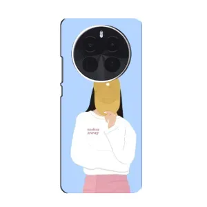 Силиконовый Чехол на OPPO Find X8 Pro с картинкой Стильных Девушек (Желтая кепка)