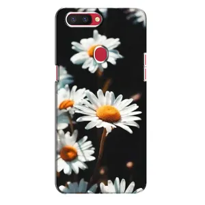 Чехол с ромашками на Oppo R11s (Белые ромашки)