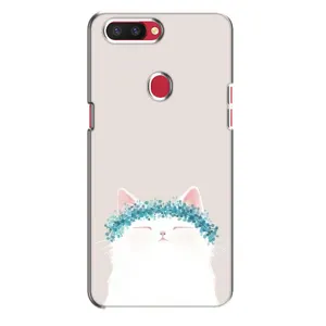 Чехол на тематику: Коты для OPPO R11s (Белый котик)