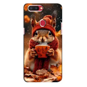 Чехол с рисунком «Белка с кофе» для OPPO R11s