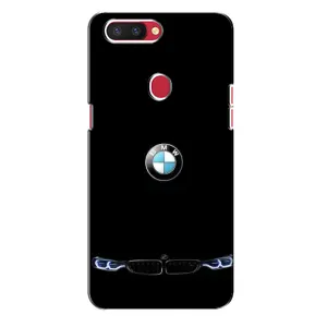 Силіконовий бампер з картинкою машини на Oppo R11s (Чорний BMW)