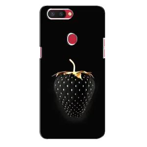 Чехол с изображением вкусной еды для Oppo R11s (Чёрная клубника)