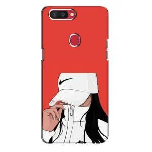 Силиконовый Чехол на Oppo R11s с картинкой Стильных Девушек (Девушка Nike)