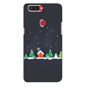 Силіконовий бампер на різдво для Oppo R11s (Місто зимове)