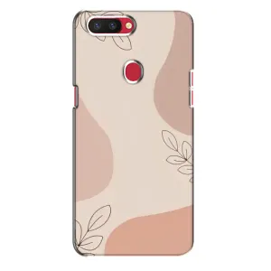 Чехол цветочный дизайн для Oppo R11s (Коричневый фон)