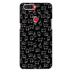 Чехол на тематику: Коты для OPPO R11s (Котики на черном)