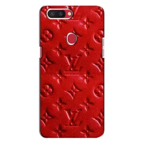 Текстурный Чехол Louis Vuitton для Оппо Р11с (Красный ЛВ)